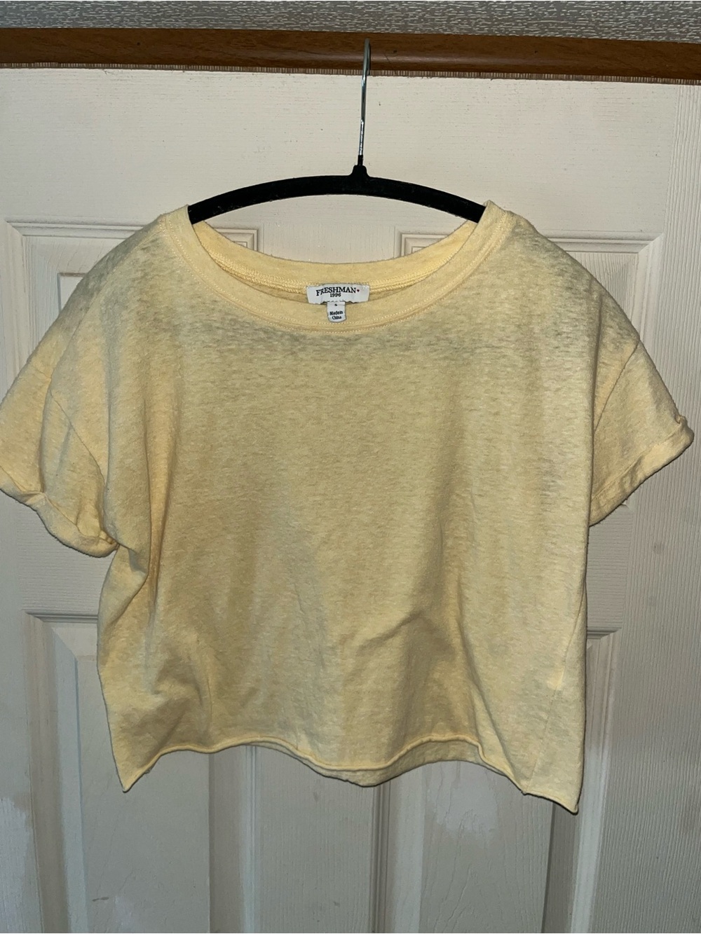 Freshman Women's Yellow Cropped Tee